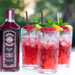 Bouteille de gin et son gin/tonic ou cocktail - Bombay Bramble Distilled Gin - Blackberry / Raspberry
