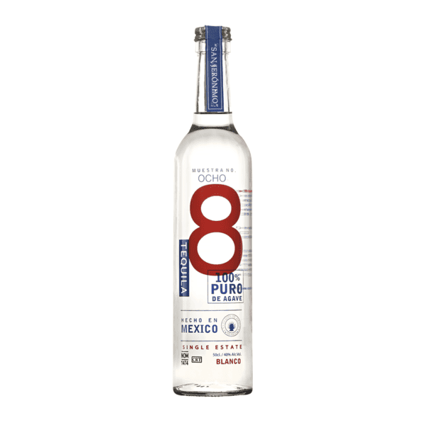 Tequila 8 - Muestra N°Ocho 8 - 100% Puro Agave - Hecho en Mexico - Blanco