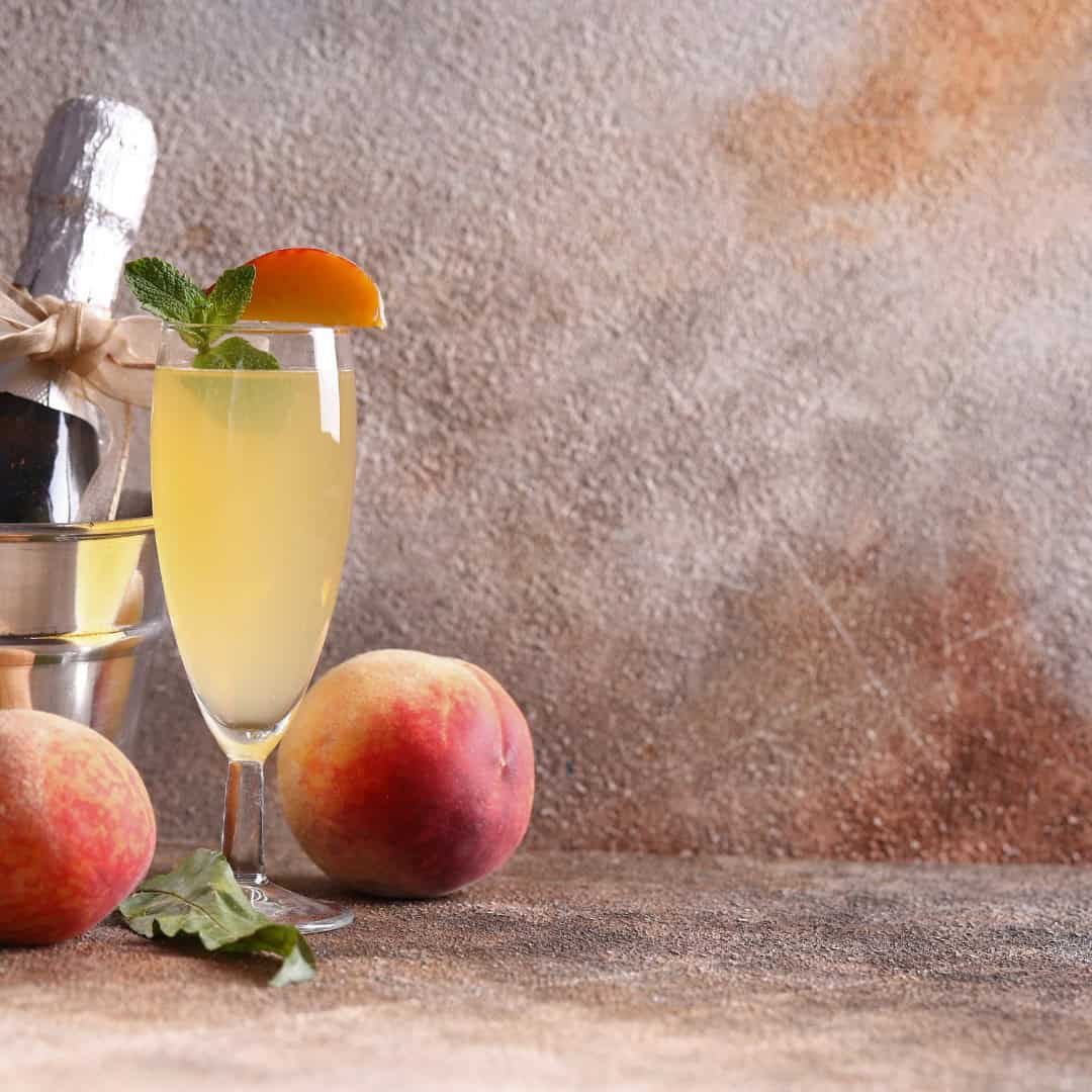 recette cocktail gin champagne pêche